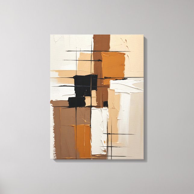 Impresión de lienzo de pintura abstracta moderna (Anverso)