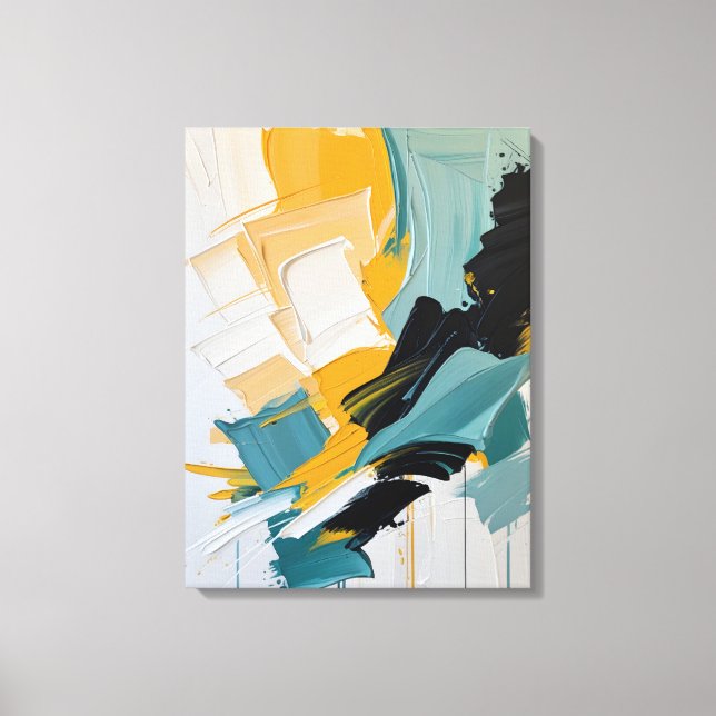 Impresión de lienzo de pintura abstracta moderna (Anverso)