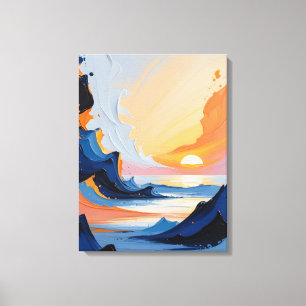 Impresión de lienzo de pintura abstracta moderna
