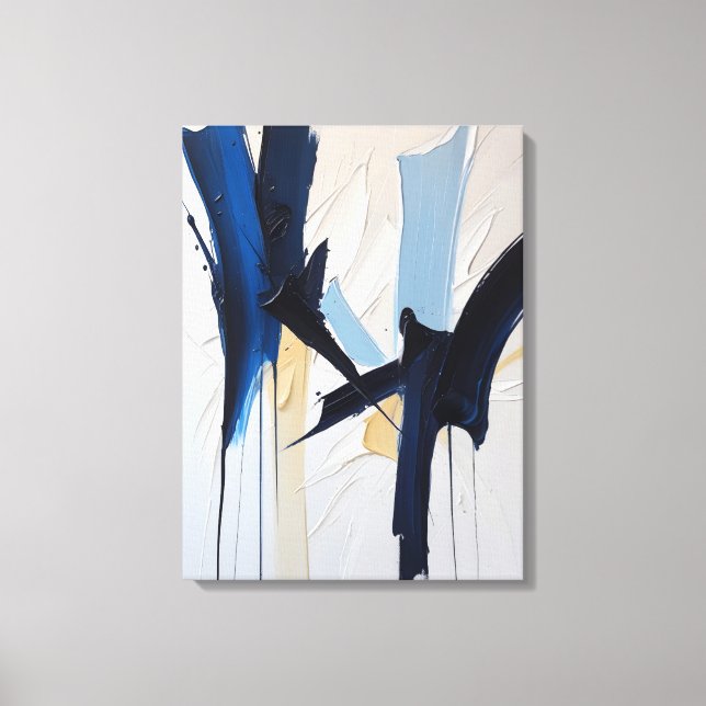 Impresión de lienzo de pintura abstracta moderna (Anverso)