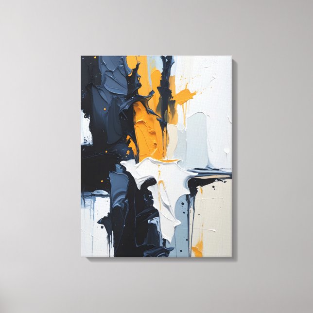 Impresión de lienzo de pintura abstracta moderna (Anverso)
