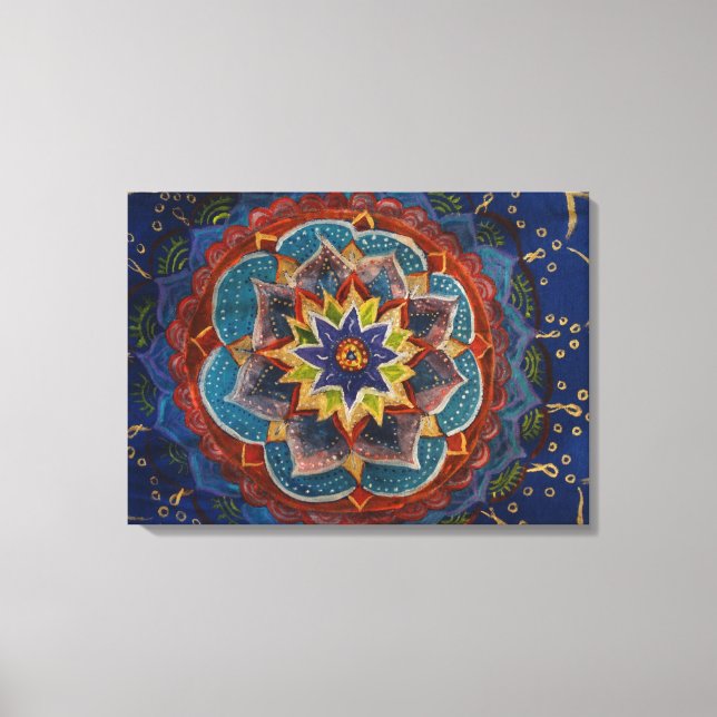 Impresión de lienzo de pintura de Mandala (Anverso)
