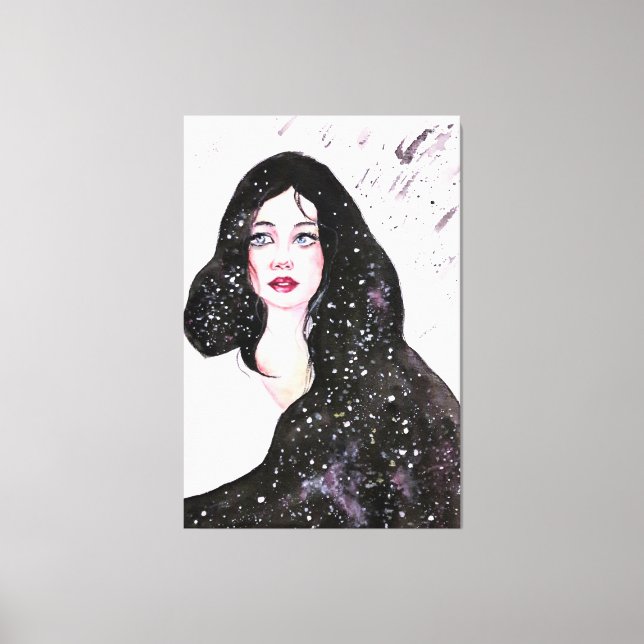 Impresión de lienzo de pintura de mujer universal (Anverso)