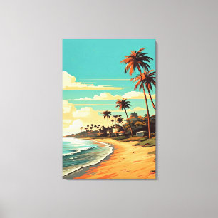 Impresión de lienzo de playa tropical