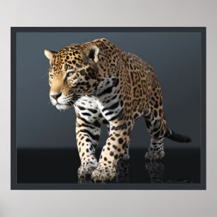 Impresión de lienzo de potencia jaguar -24x20 -o m