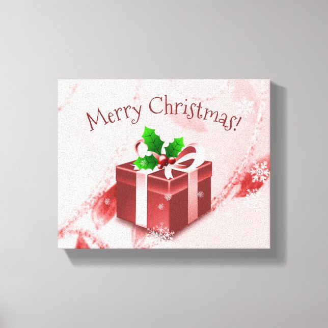 Impresión de lienzo de regalo de Navidades rojos (Anverso)