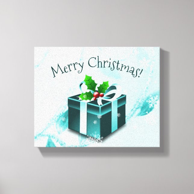 Impresión de lienzo de regalo para Navidades verde (Anverso)
