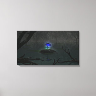 Impresión de lienzo de Rosa azul