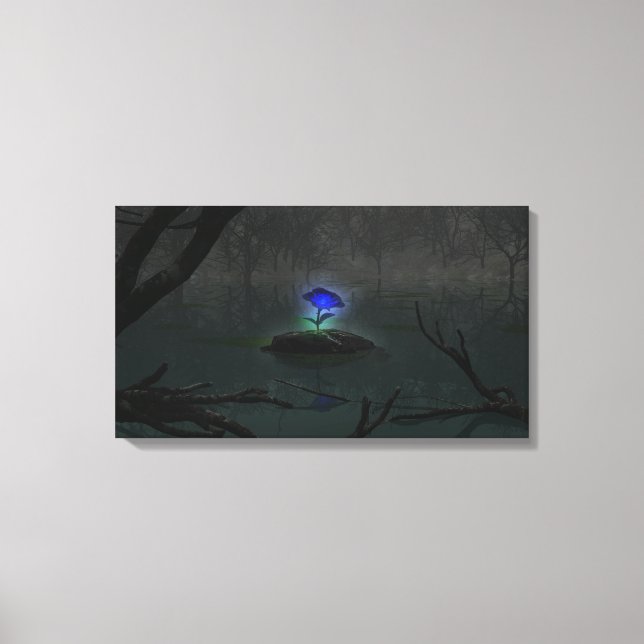 Impresión de lienzo de Rosa azul (Anverso)