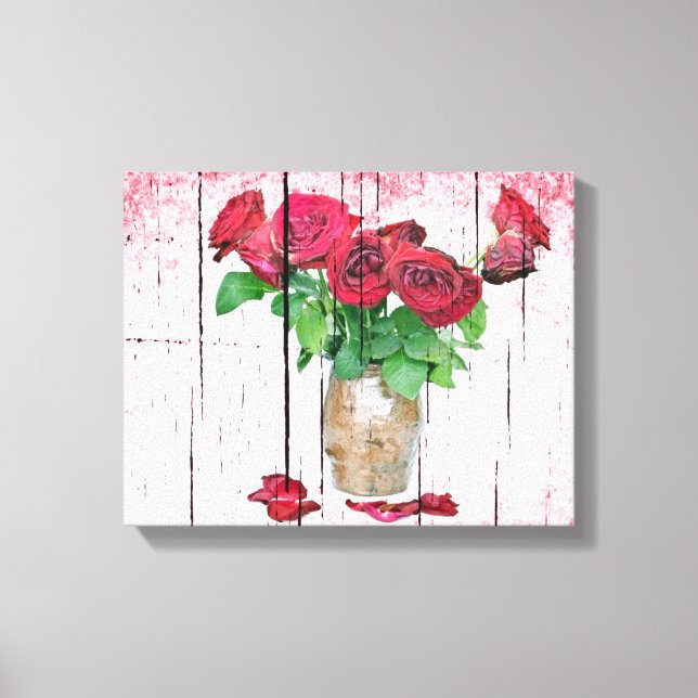 Impresión de lienzo de rosas (Anverso)