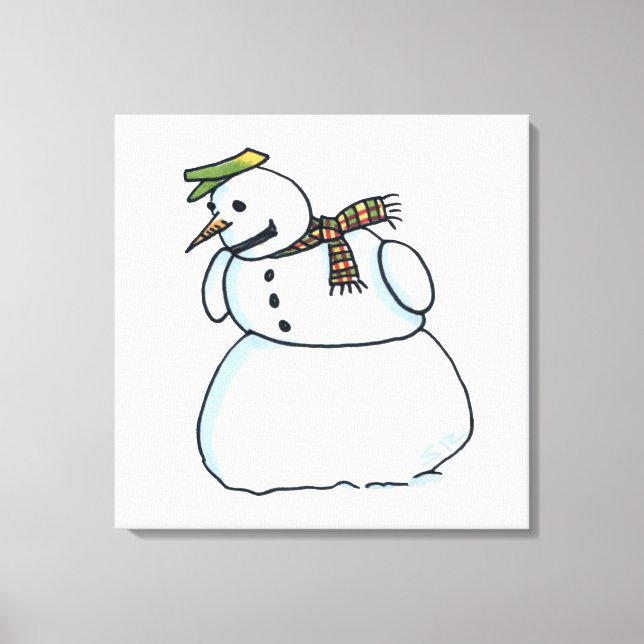 Impresión de lienzo de Snowman (Anverso)