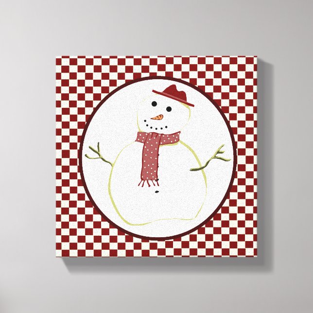 Impresión de lienzo de Snowman (Anverso)