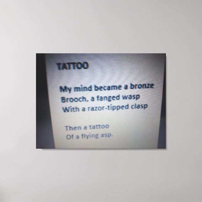 Impresión de lienzo de tatuajes (Anverso)