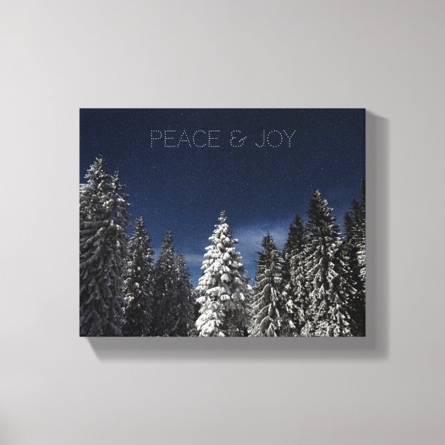 Impresión de lienzo de texto de Winter Sky persona (Anverso)