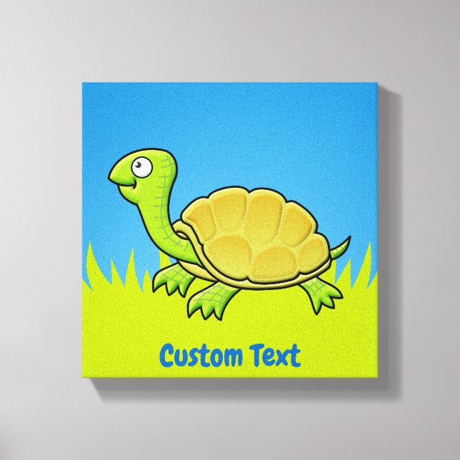 Impresión de lienzo de tortuga de dibujos animados (Anverso)
