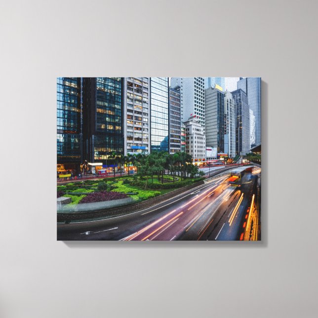 Impresión de lienzo de tráfico de Hong Kong (Anverso)