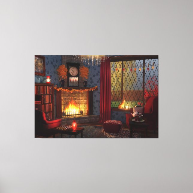 Impresión de lienzo de tranquilidad de otoño (Anverso)