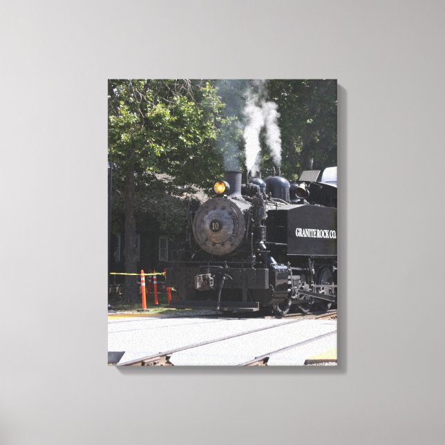 Impresión de lienzo de tren de motor de vapor (Anverso)
