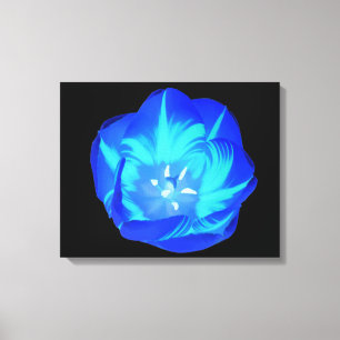 Impresión de lienzo de tulipán azul brillante