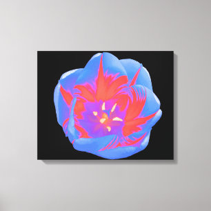 Impresión de lienzo de tulipán fluorescente