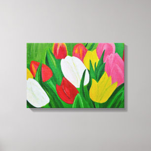 Impresión de lienzo de tulipanes