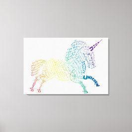 Impresión de lienzo de unicornio en arco iris mund