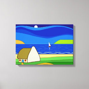 Impresión de lienzo de vela nocturna