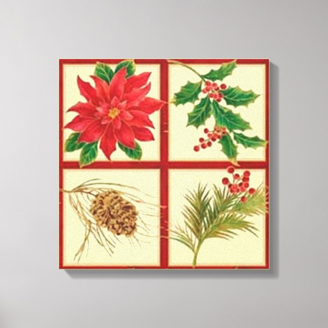 Impresión de lienzo de ventana de navidades (Anverso)