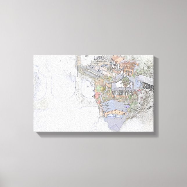 Impresión de lienzo de Viaducto de Knaresborough (Anverso)