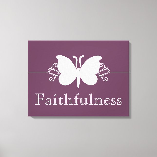 Impresión de lienzo de virtudes de mariposa de ber (Anverso)