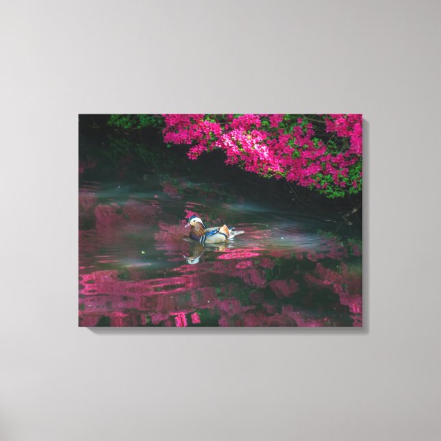 impresión de lienzo de vista de pato mandarín (Anverso)