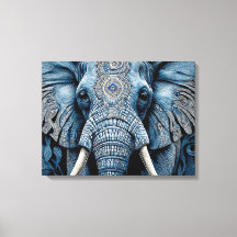 Impresión de lienzo: Elefante azul africano