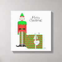 Impresión de lienzo Elf para navidades - Paquete d