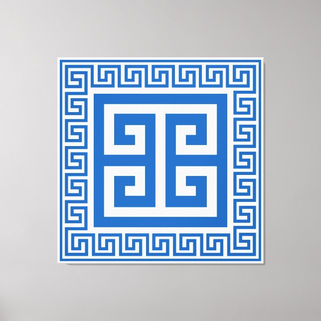Impresión de lienzo en blanco y azul (Anverso)