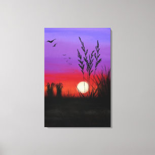 Impresión de lienzo en silencio - Atardecer en el