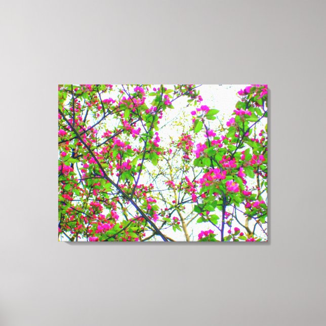 Impresión de lienzo envuelto 'Cherry Blossom Abstr (Anverso)