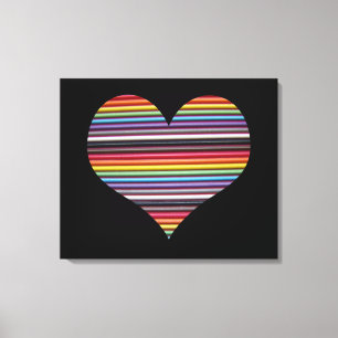 Impresión de lienzo envuelto con corazón de cinta