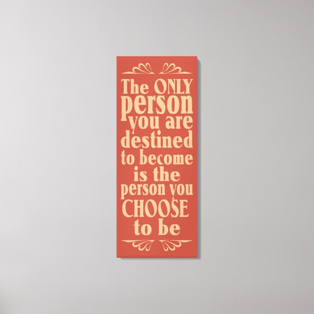 Impresión de lienzo envuelto con ELECCIÓN motivaci (Anverso)