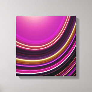 Impresión de lienzo envuelto, curva abstracta rosa