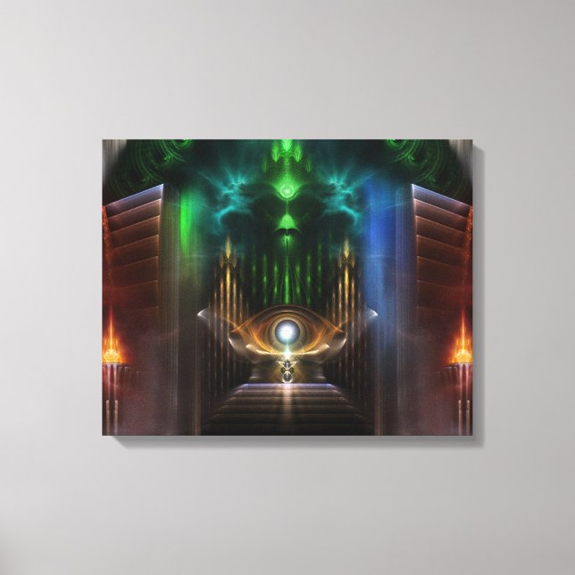 Impresión de lienzo envuelto de arte fractal de Oz (Anverso)