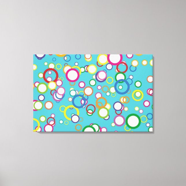 Impresión de lienzo envuelto de círculos concéntri (Anverso)