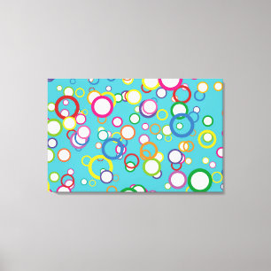 Impresión de lienzo envuelto de círculos concéntri