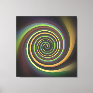 Impresión de lienzo envuelto de Swirl multicolor