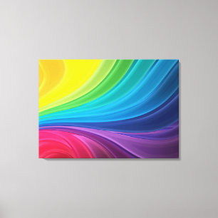 Impresión de lienzo envuelto en arcoíris abstracto