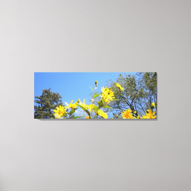 Impresión de lienzo envuelto en girasoles N cielo (Anverso)