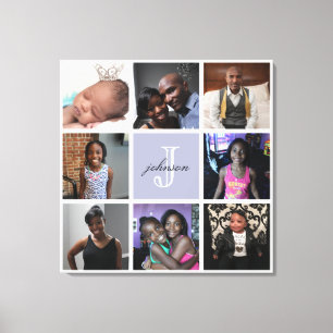 Impresión de lienzo envuelto en monograma Personal