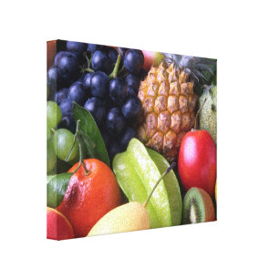 Impresión de lienzo envuelto, foto de frutas color