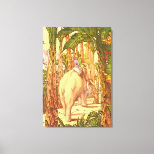 Impresión de lienzo envuelto para elefante indio