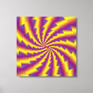 Impresión de lienzo espiral de primavera dorada