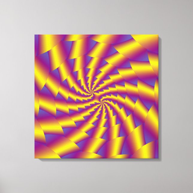 Impresión de lienzo espiral de primavera dorada (Anverso)